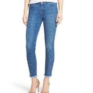 7 for All Mankind Raw Hem The Ankle Skinny Jeans